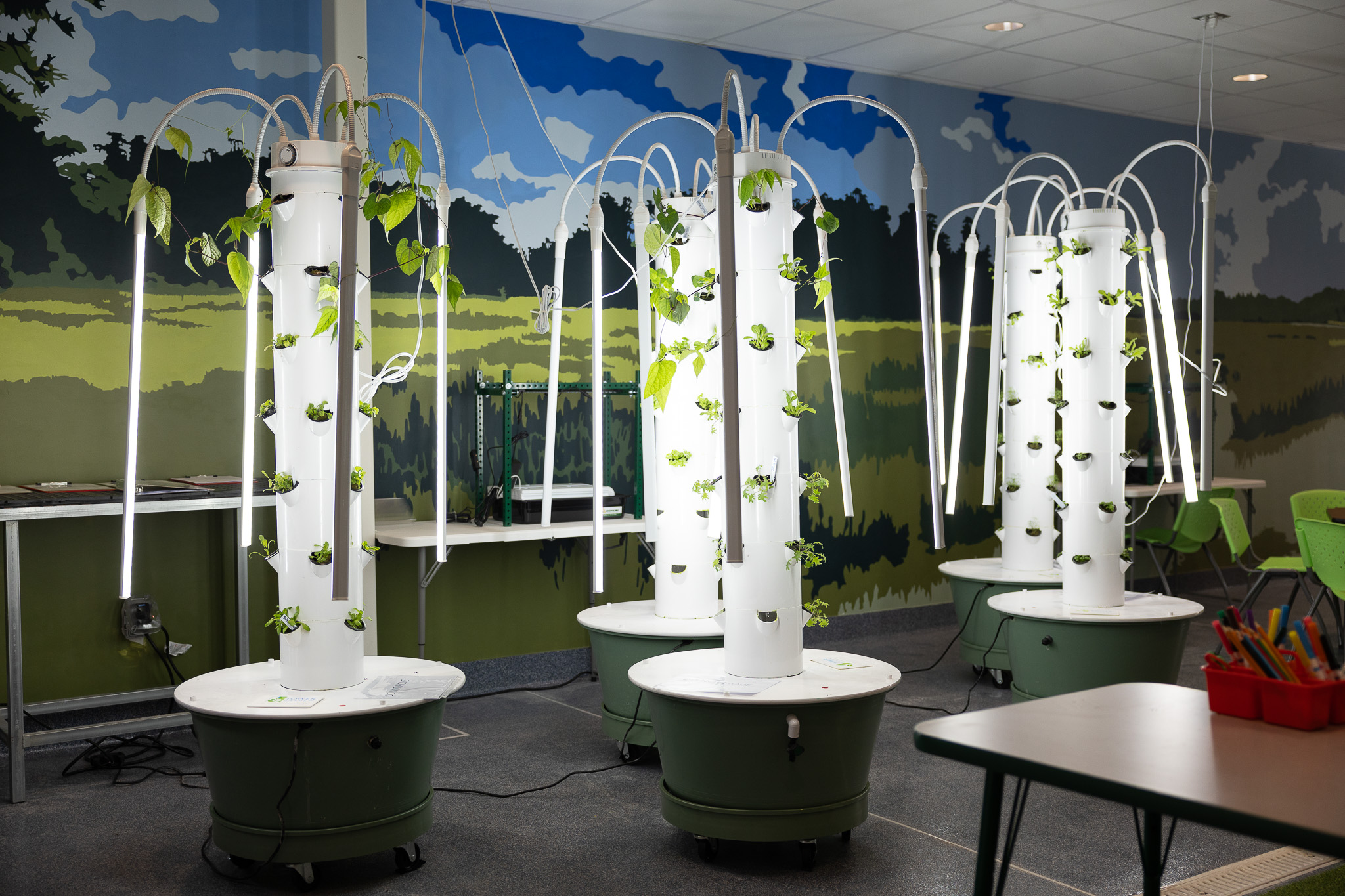 Hydroponics_Growing Towers 2 HRA hydroponics lab growing towers